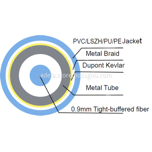 Simplex armored cable
